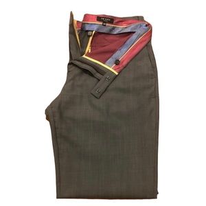 Ted Baker London Men’s Wool Blend Gray Flat Front Pants 36R (fits like 34-35)
